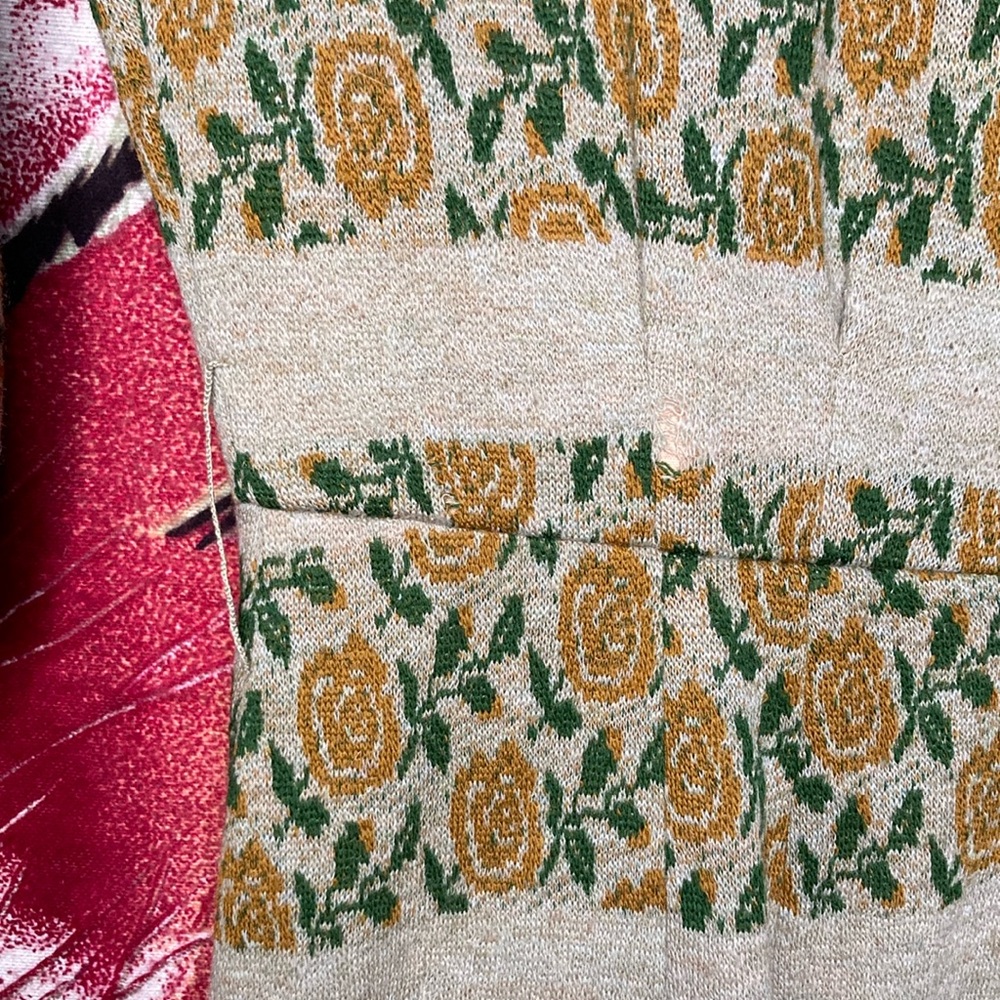 1950s Paul Sachs original rose floral print sheath dress true vintage - Picture 8 of 15